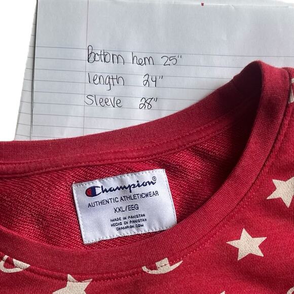 Champion XXL Womens red crew neck pullover sweater - Picture 5 of 5